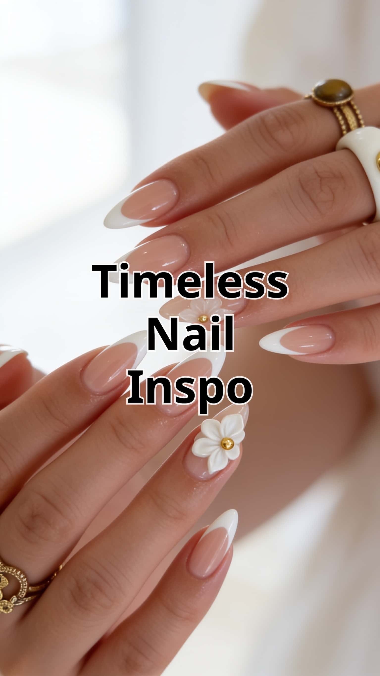 6 chrome nail ideas on manicured hands, including chrome dreams, dotted dreams, cloudy whites, shimmering french.