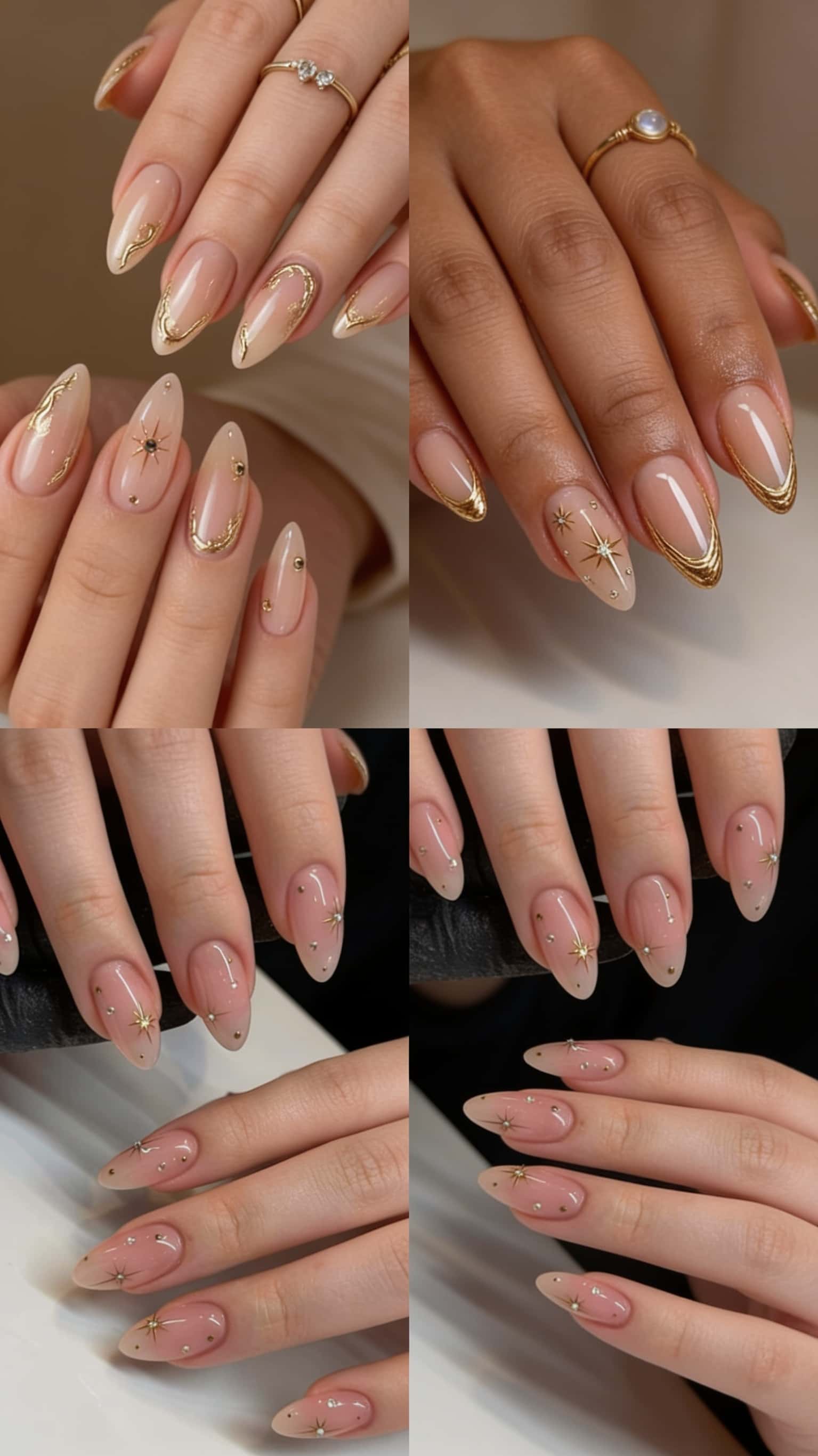 6 rich girl nail ideas on manicured hands, tagged rich girl nails, nail inspo, luxury nails.