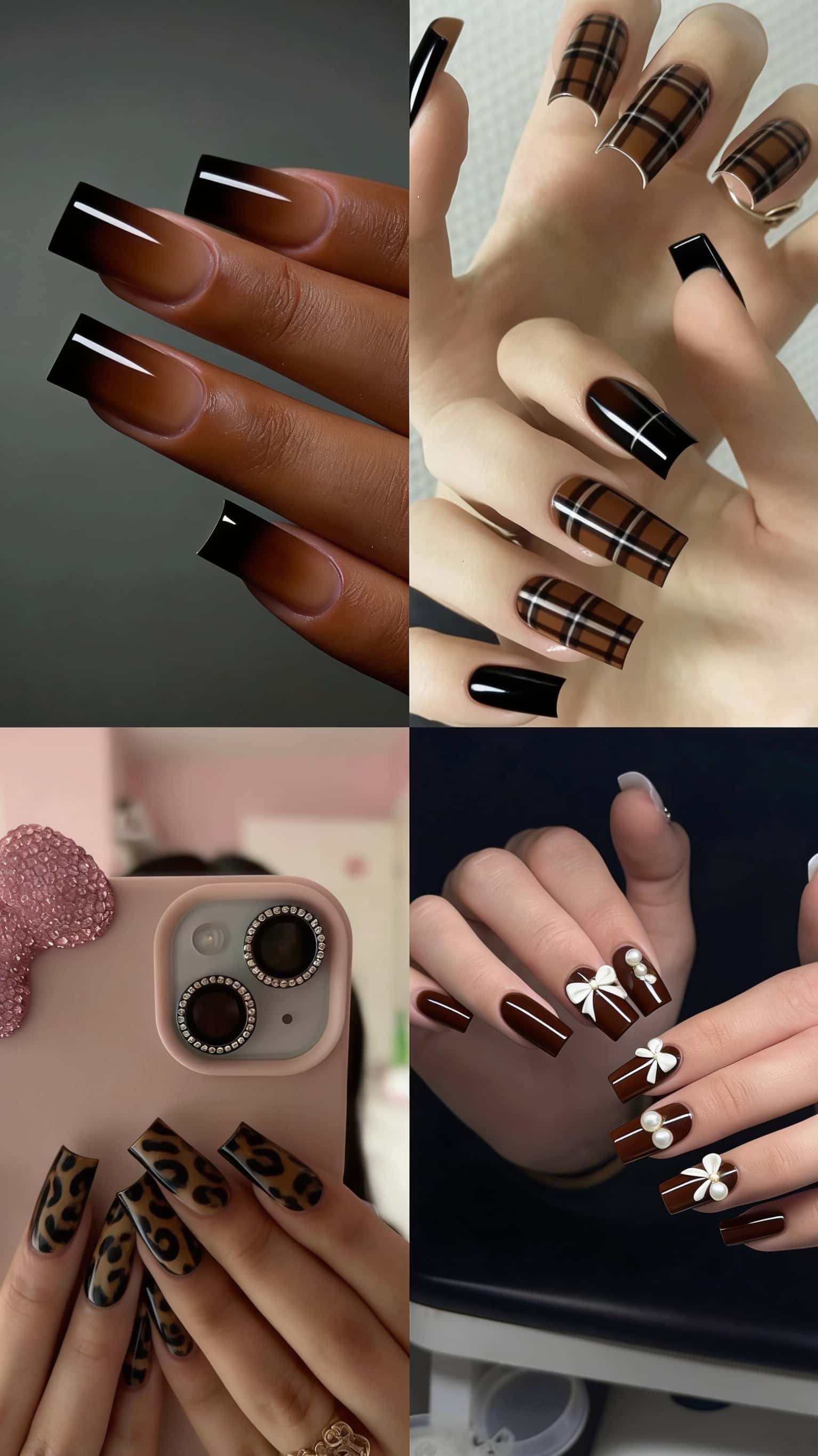3 nail ideas on manicured hands, tagged manicure, nail art.