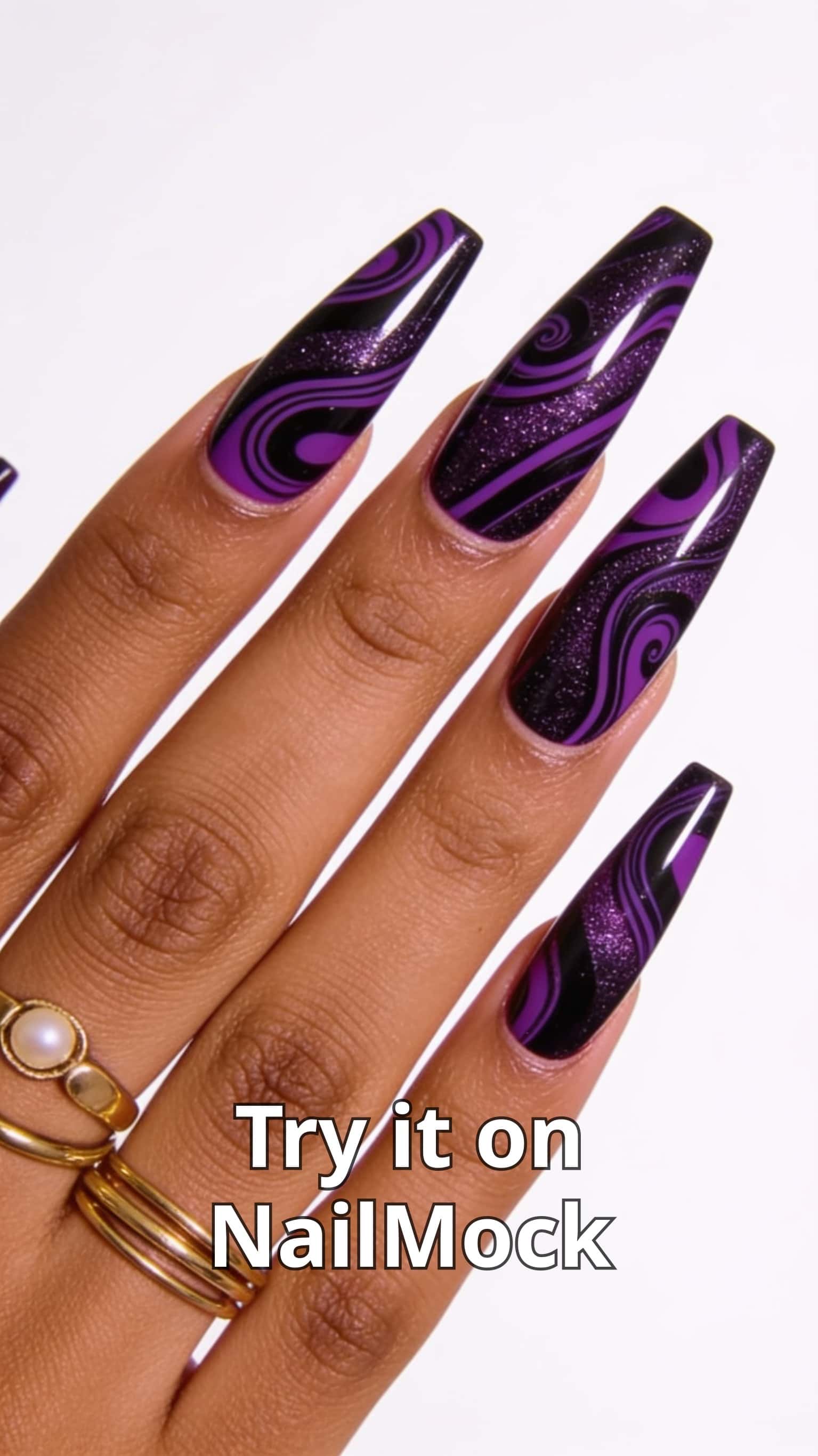 8 blue nail ideas on manicured hands, including pinkkkkk, so cute, funn, i mean.