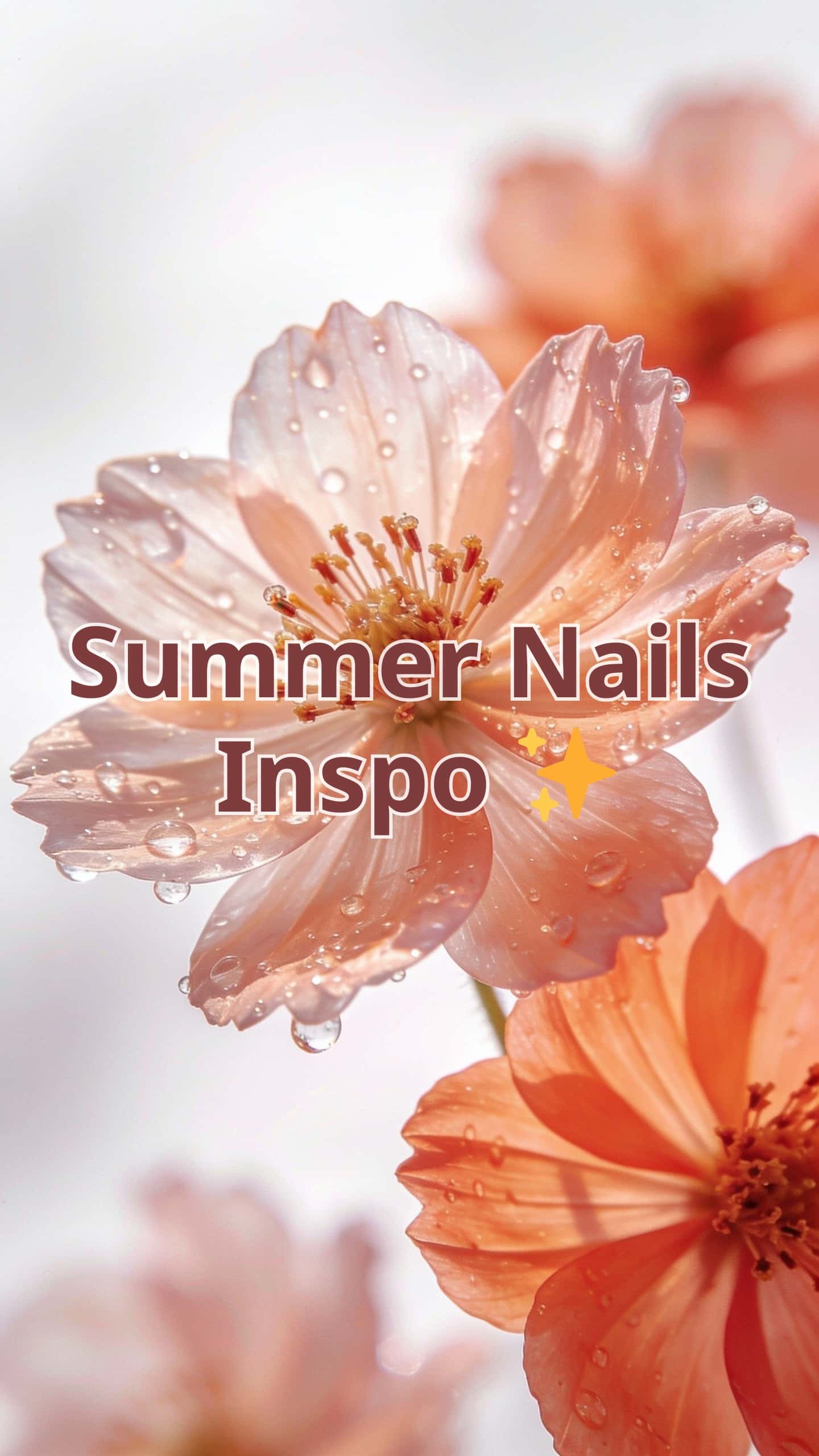 3 summer nail ideas on manicured hands, tagged summer nails, nail inspo, nail art.