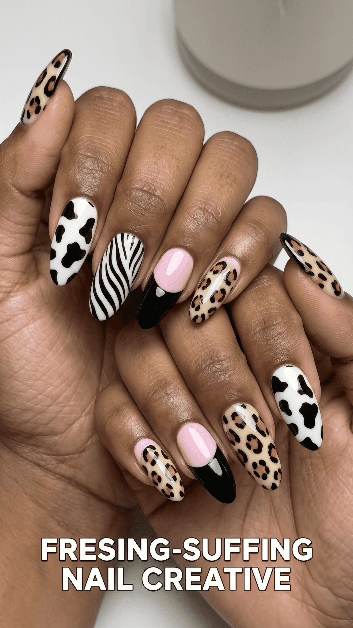 5 nail ideas on manicured hands, tagged nail inspo, nail art, chic nails.