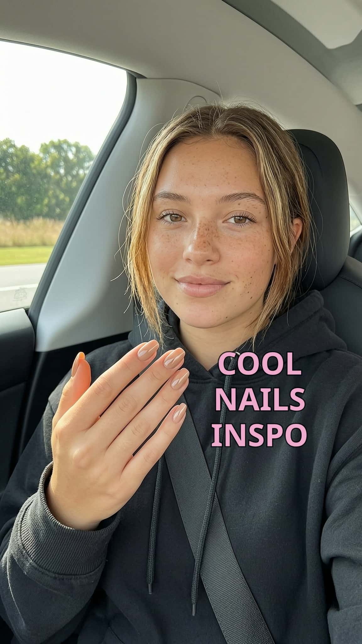 5 nail ideas on manicured hands, tagged nail inspo, nail art, chic nails.