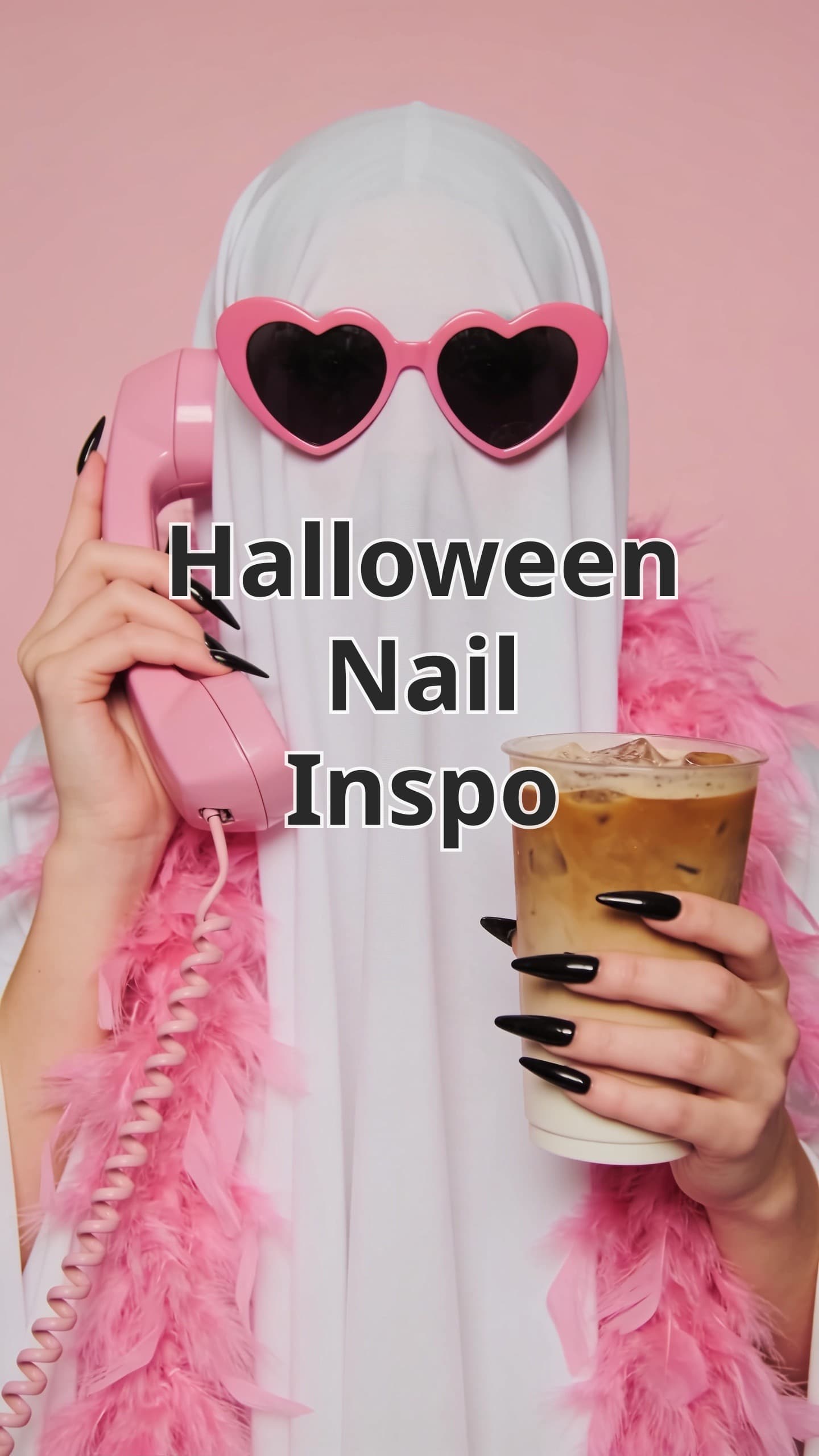 Halloween nail inspo carousel with spooky black and chrome designs ready to book