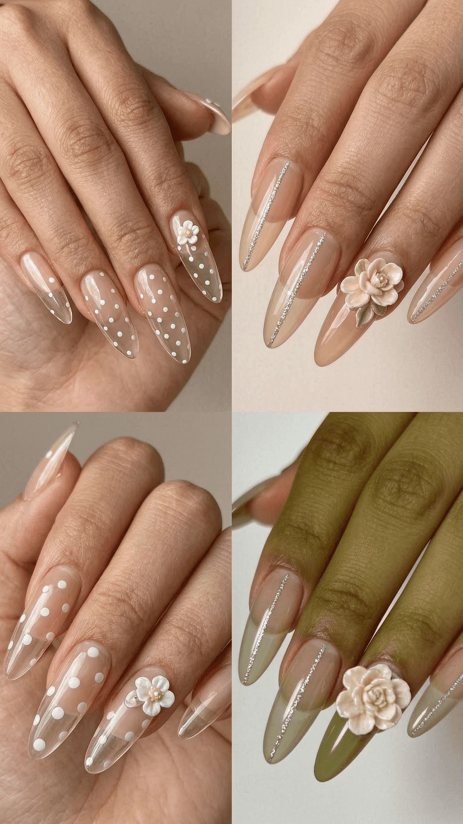 7 trendy nail ideas on manicured hands, tagged nail inspo, nail art, trendy nails.