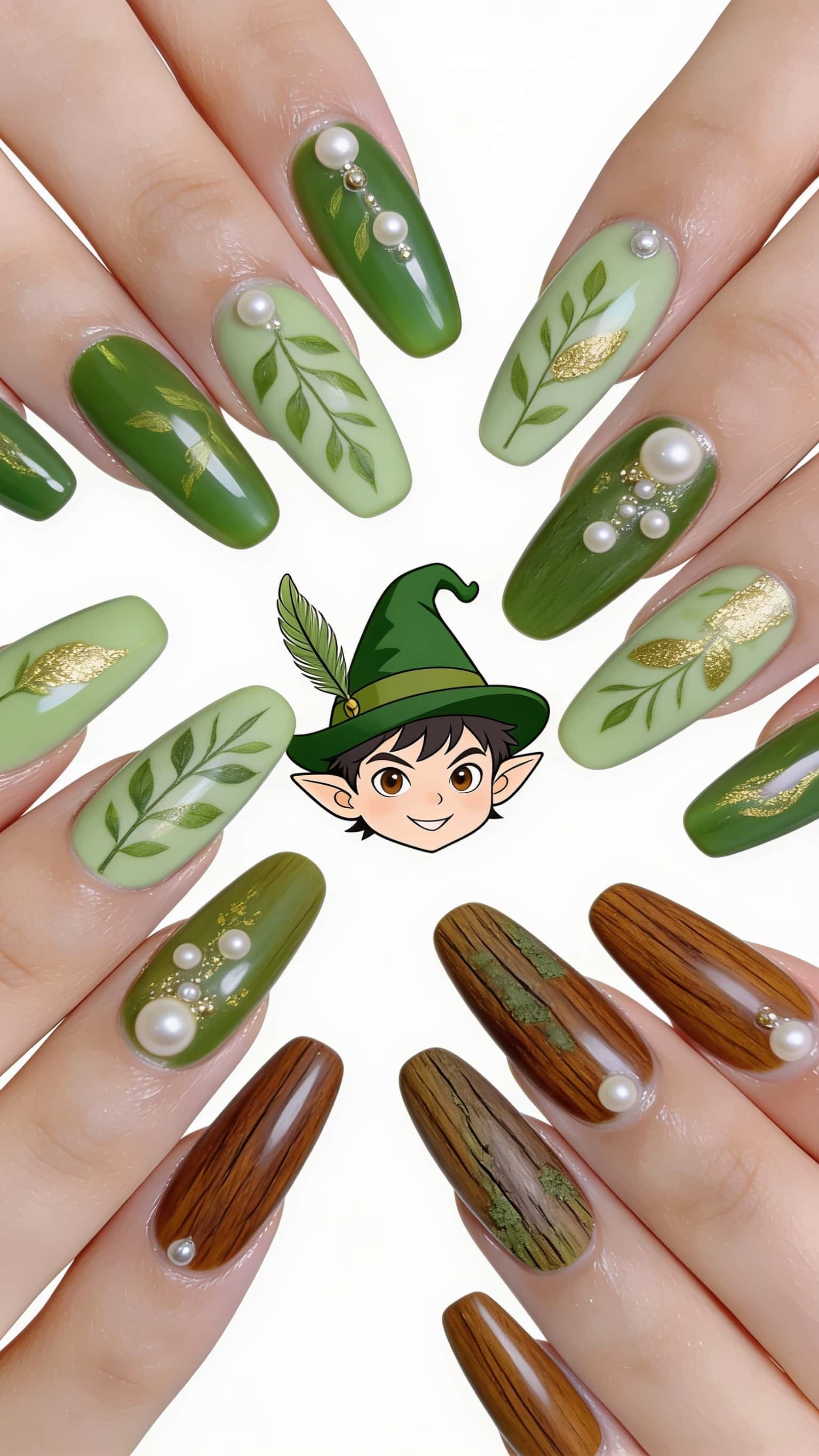 3 nail ideas on manicured hands, tagged characterinspirednails, nail inspo, nail art.