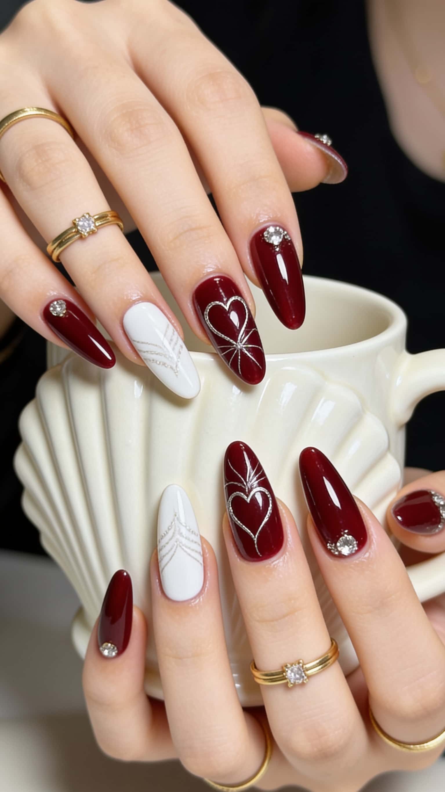 3 nail ideas on manicured hands, tagged nail inspo, nail art, gel nails.