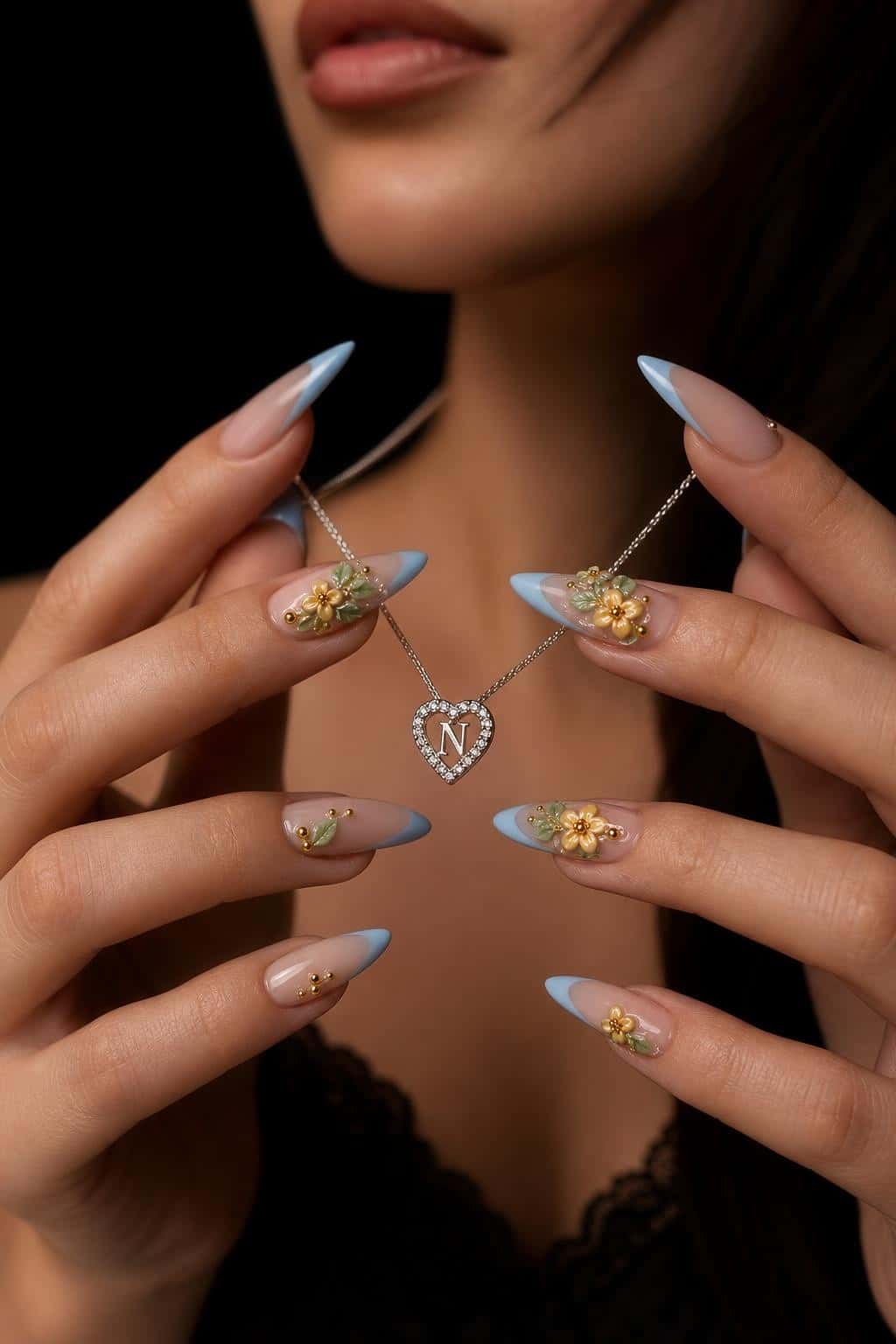 5 almond nail ideas on manicured hands, including beautiful, implicit.