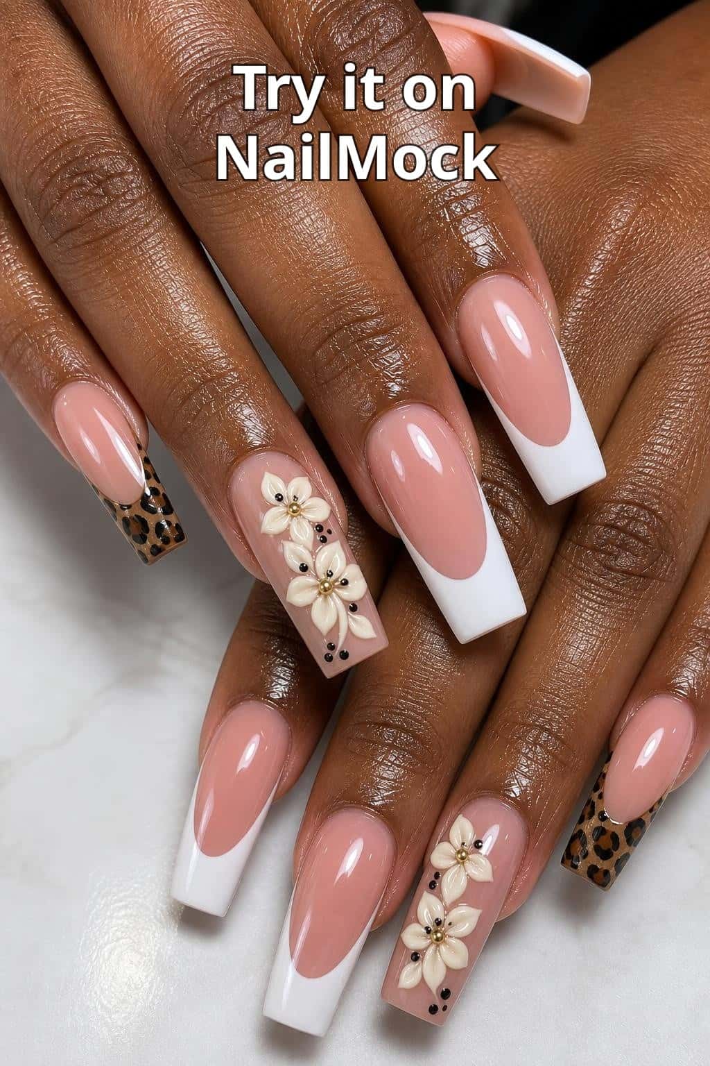 9 nail ideas on manicured hands, including step 1, keep going…, detail shot, save this.