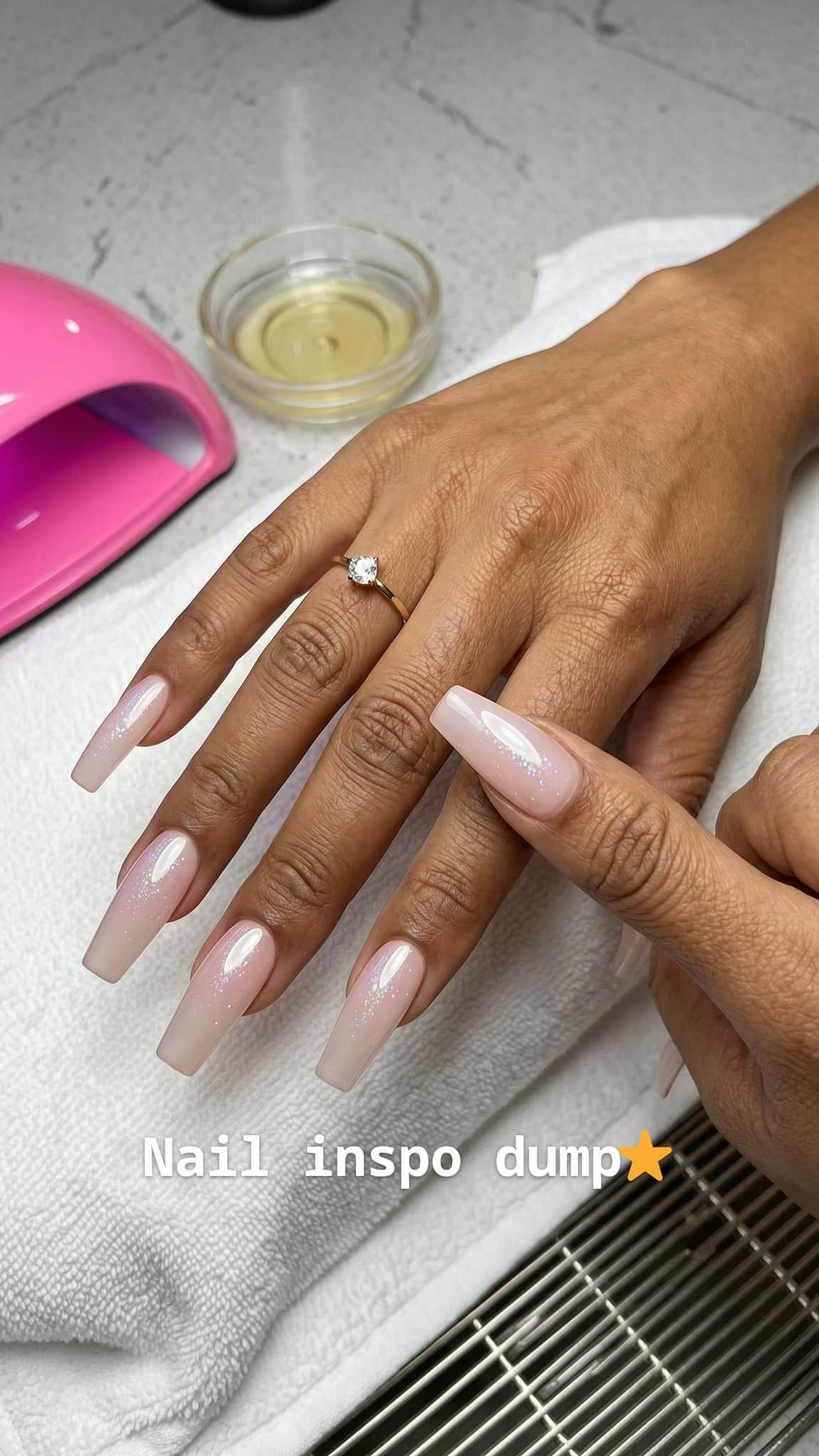 8 trendy nail ideas on manicured hands, tagged nail inspo, gel-x, trendy nails.