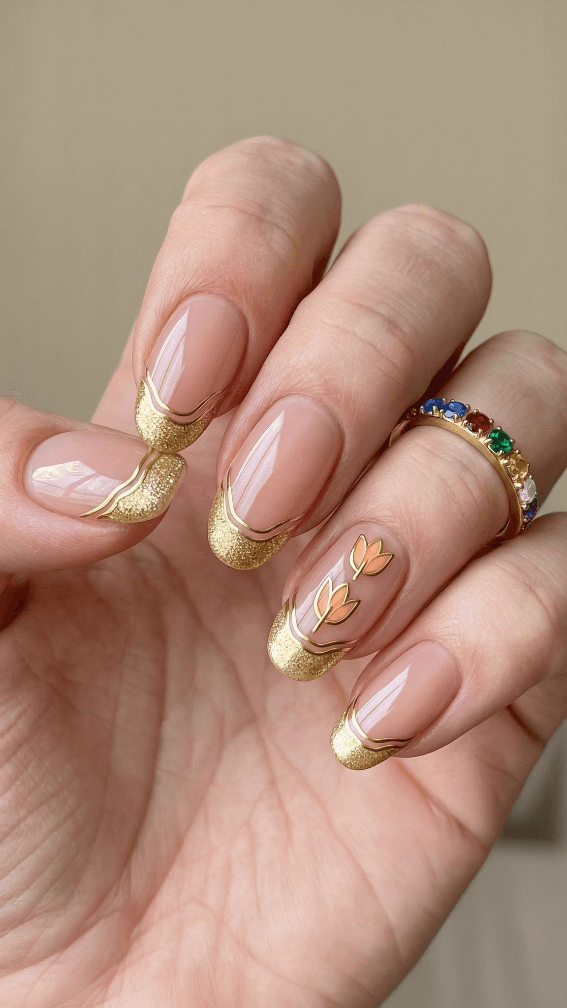 5 luxury nail ideas on manicured hands, tagged nail inspo, luxury nails, nail art.