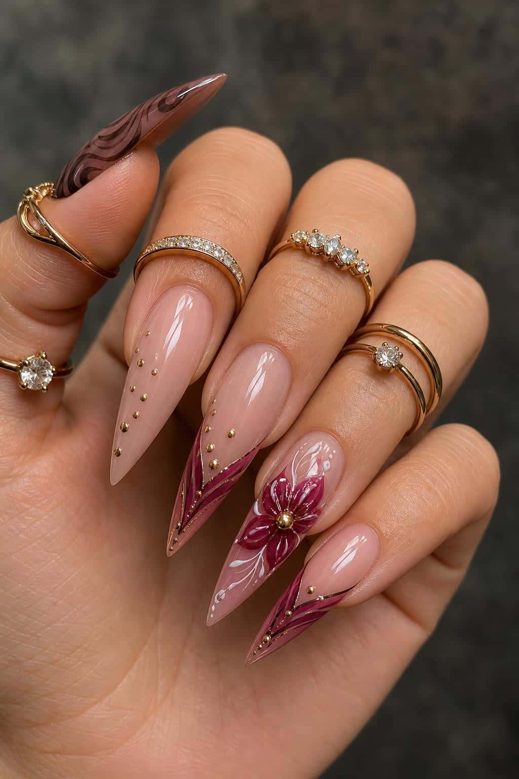 4 french tip nail ideas on manicured hands, tagged nail art, long nails, french nails.