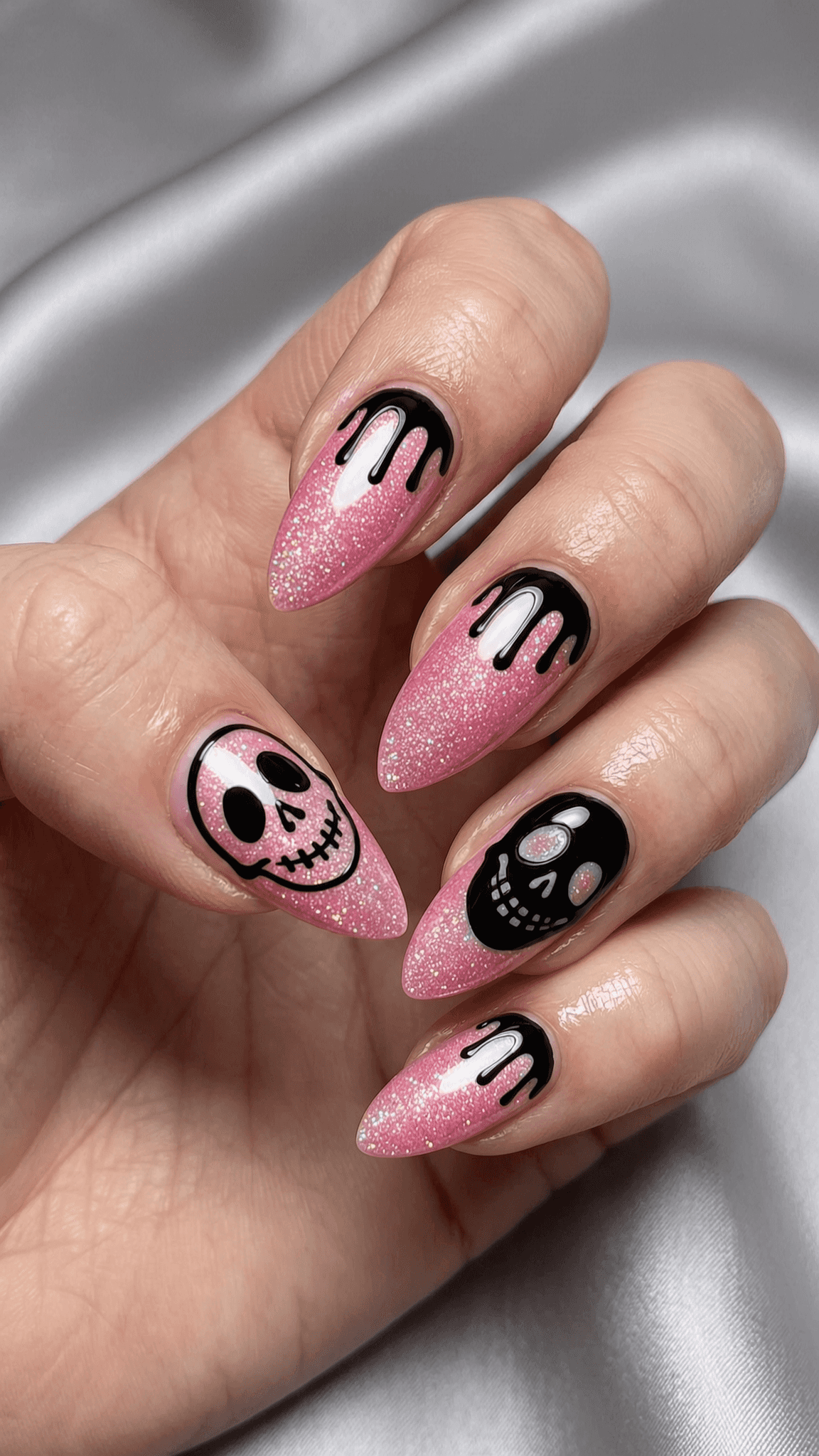 6 halloween nail ideas on manicured hands, tagged halloween nails, spookyseason.