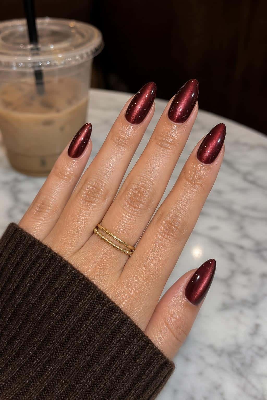 6 fall nail ideas on manicured hands, tagged chichnails, trending nails, chic nails.