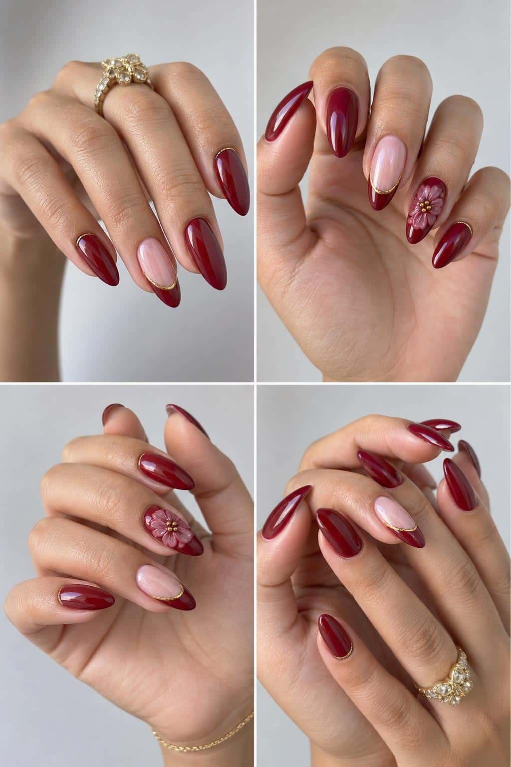 9 red nail ideas on manicured hands, tagged rednailtheory, cherry red, cherry red nails.