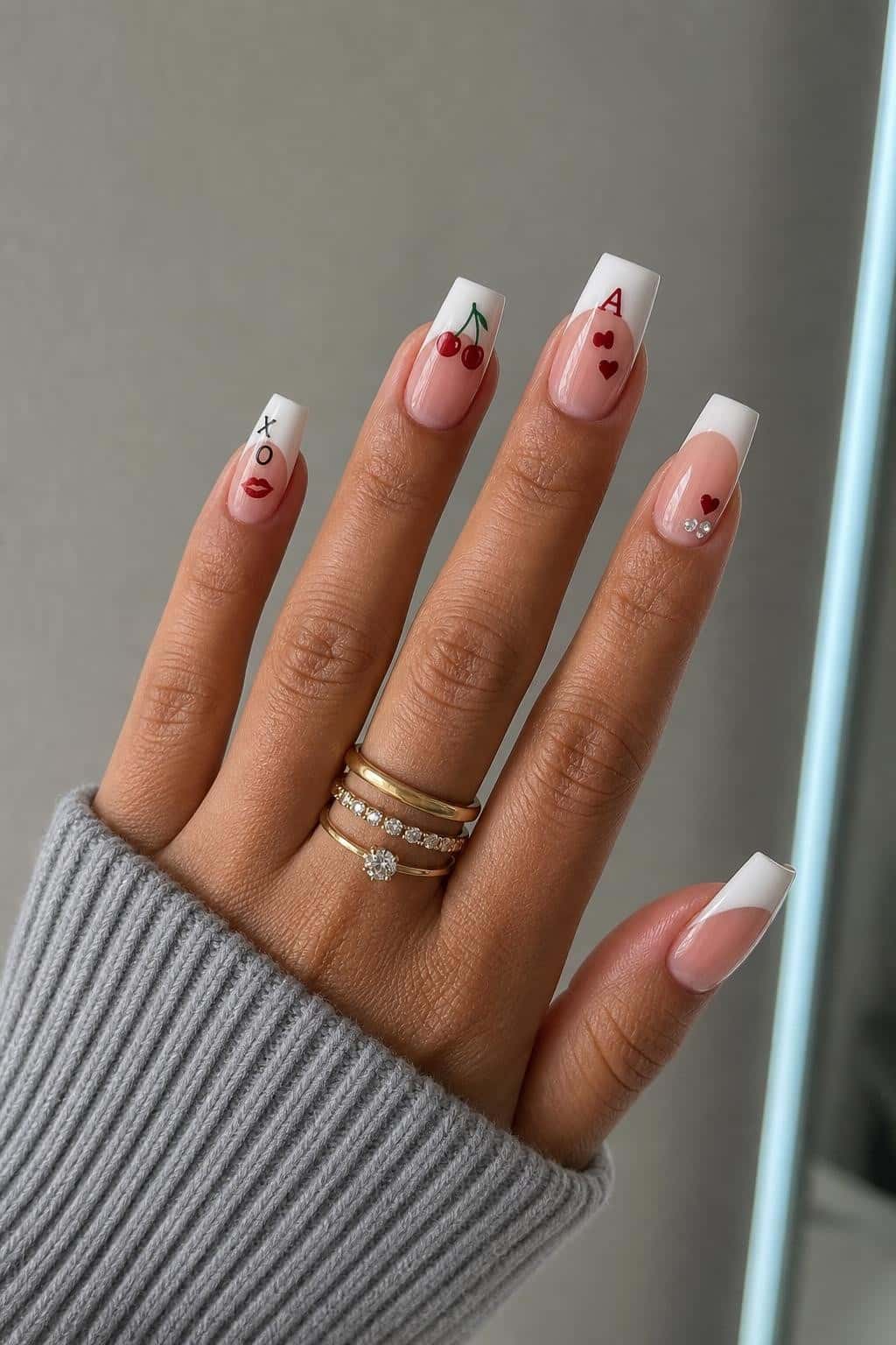 8 french tip nail ideas on manicured hands, including show variety, show another unique style, show delicate design, source slide 13.