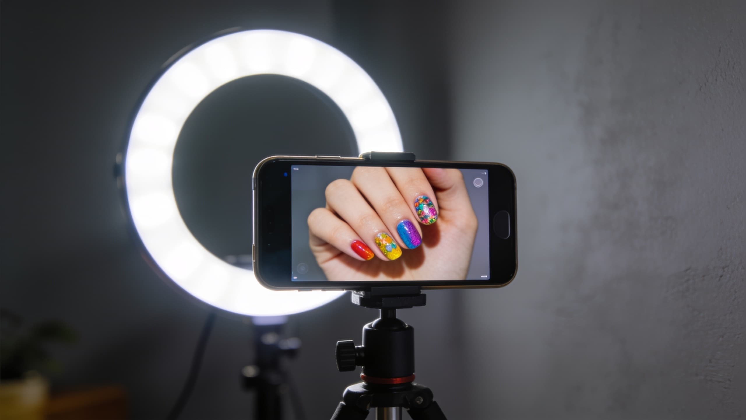 Nail creator marketplace: beauty influencer building a manicure portfolio to collaborate with local salons
