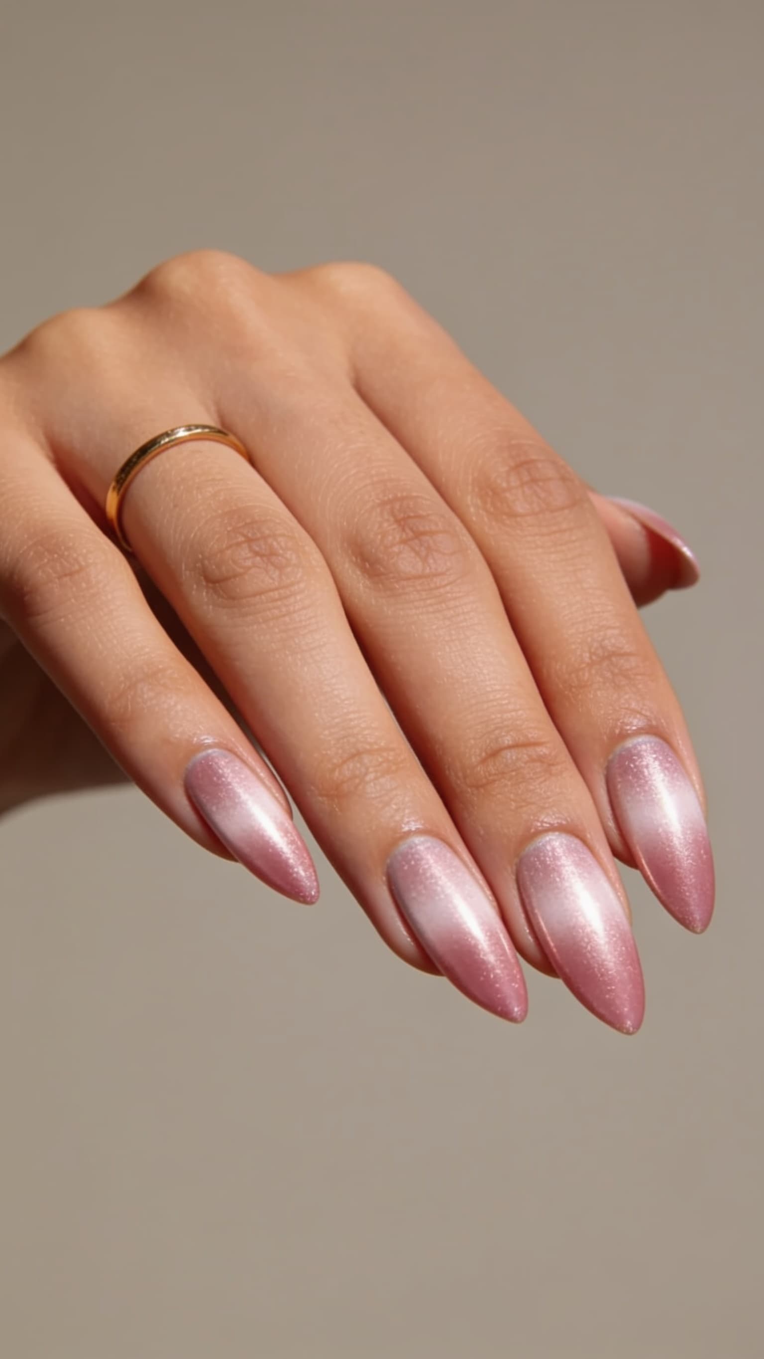 Pink Ombre nail inspo: a soft pink gradient manicure from the NailMock gallery